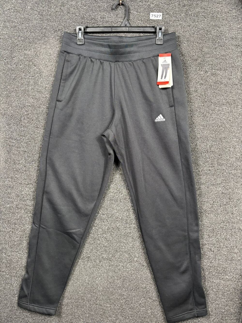 Adidas Relaxed Fit Tapered Legs Fleece Pants Womens Size M Black 1791867 NEW